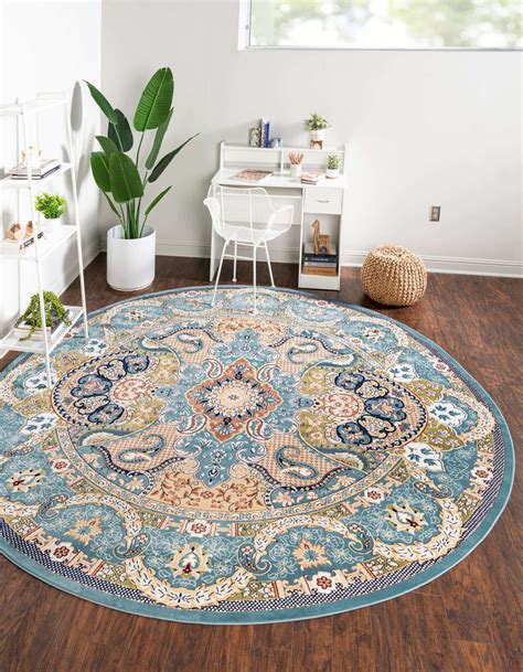 Blue 10 X 10 Rabia Round Rug