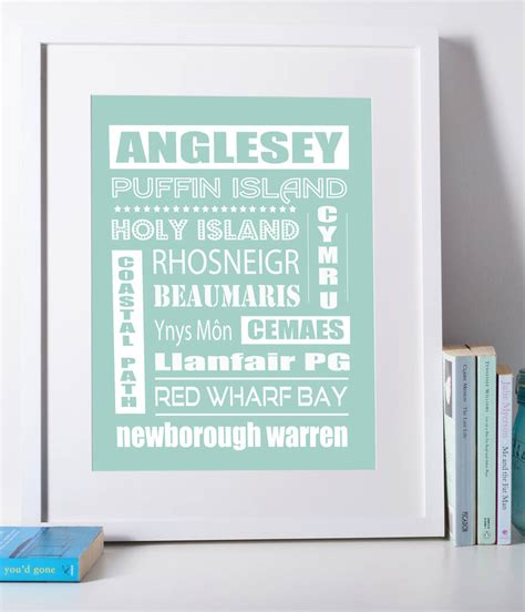 Personalised Anglesey Print By Tillybob And Me