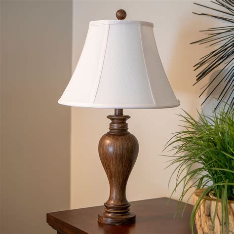 Décor Therapy Traditional Resin Table Lamp Dark Brown Finish Walmart