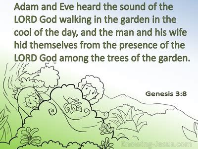 Genesis 3 8 They Heard The Sound Of The Lord God Walking In The Garden