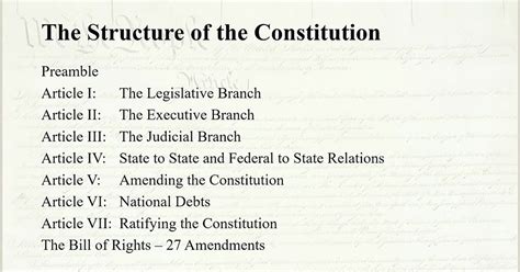 The Structure Of The Constitution C