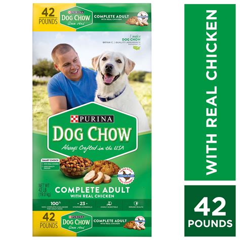 Purina Dog Chow Dry Dog Food Complete Adult With Real Chicken 42 Lb
