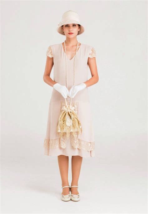 Nude Great Gatsby Dress With Cap Sleeves S Flapper Dress Etsy