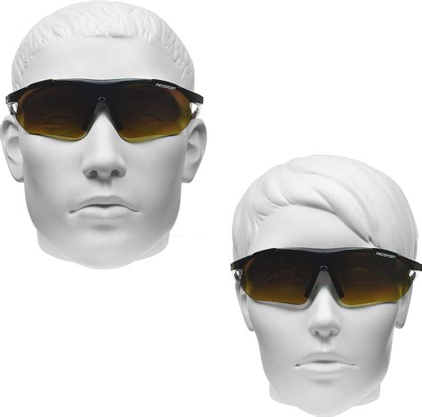prosport bifocal reading sunglasses mens 1 00 reader black 2 pairs hd amber lens