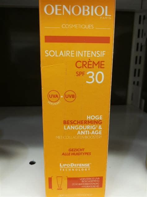 Oenobiol Solaire Intensif Crème Anti âge Visage Spf 30 50 Ml Inci