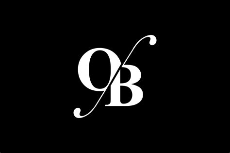 Ob Monogram Logo Design By Vectorseller