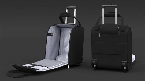 Black Open Softshell Luggage 3d Model 39 3ds Blend C4d Fbx Max