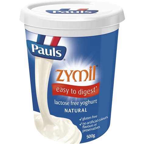 Pauls Zymil Natural Yoghurt Lactose Free 500g Woolworths