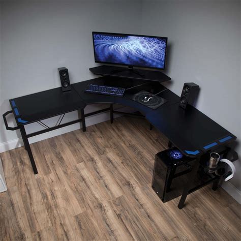 L Shaped Computer Desk Setups Image To U