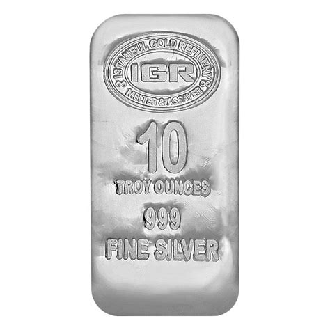 Buy The Igr 10 Oz Cast Silver Bar New Wassay Monument Metals