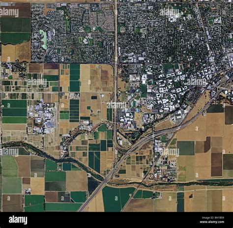 Aerial Map View Above Davis California Stock Photo Alamy