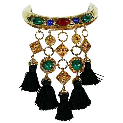 Vintage LILIANE MULLER Electronic and Gadget Fringe Choker Necklace For