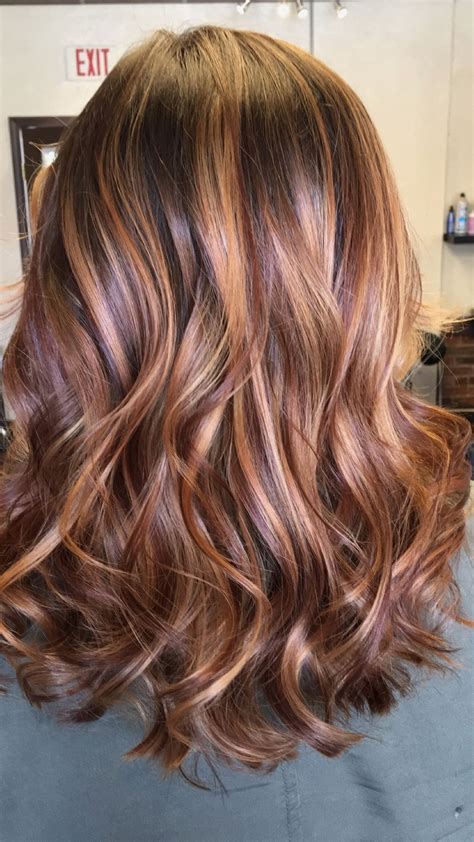 Caramel Red Hair Highlights Fashion Style