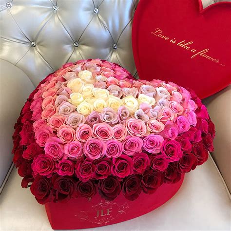 125 Heart Shape Box Valentines Flowers Beautiful Flower Arrangements