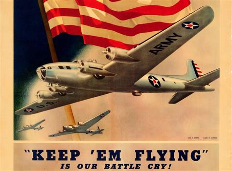 Original Vintage American World War Two Army Poster Us Air