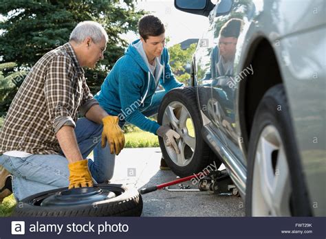 Father Son Car Breakdown Hi Res Stock Photography And Images Alamy