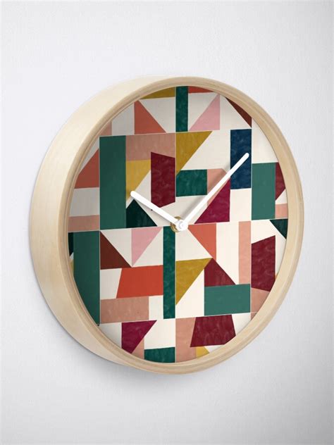 Tangram Wall Tiles 01 Clock By Designdn Wall Tiles Dorm Decorations