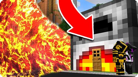 Horno Vs Tsunami De Lava En Minecraft Reto Casa Vs Tsunami En