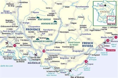 Frommers Tourist Map Provence Travel