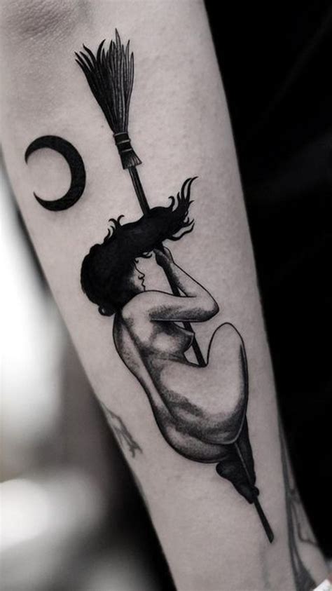 Witch Tattoo Designs To Embrace Your Dark Side Hand Tattoos Tattoo
