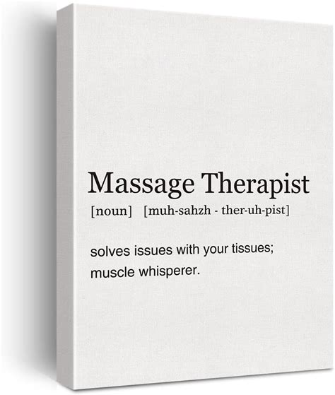 Lexsivo Massage Therapist Definition Print Canvas Wall Art Home Office Decor Modern