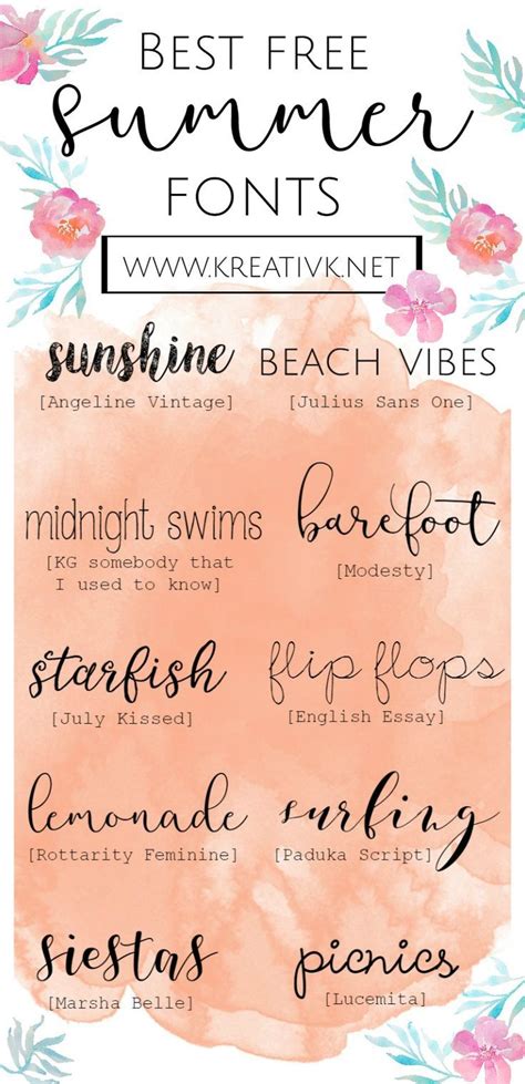 Download The Best Free Summer Fonts Here And Get Creative Making Your