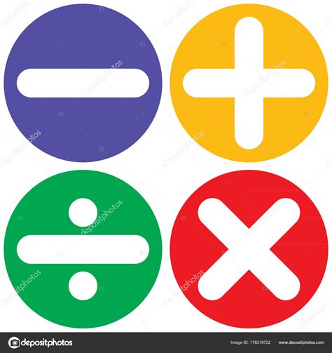 Vector Icons Mathematical Signs Design — Stock Vector © Oleksadr 176318722