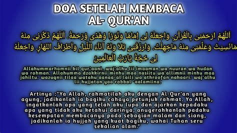 Doa Khatam Quran Dan Artinya Dalam Bahasa Sunda Dakwah Islami