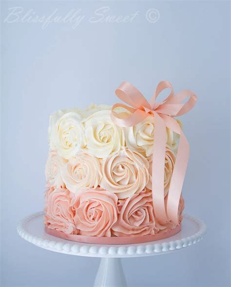 Beautiful Peach Cake From Blissfully Sweet Baby Girl Cakes Girl