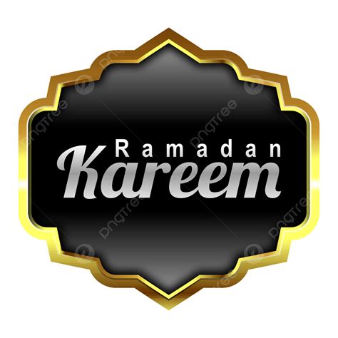 Ramadan Kareem Golden Hd Transparent Golden Ramadan Kareem Label