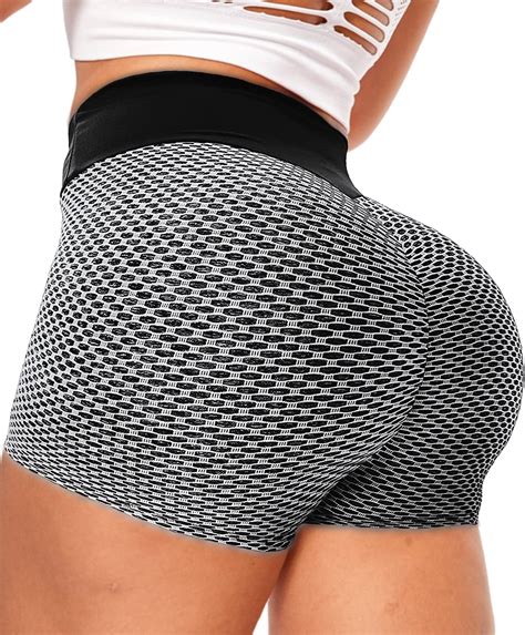 Scrunch Butt Shorts For Women High Waisted Yoga Shorts Ruched Butt Lifting Booty Shorts Gym