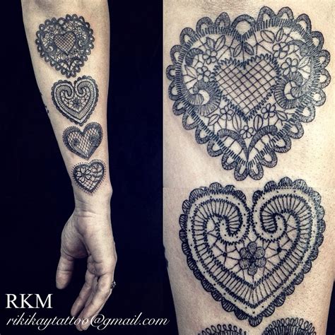 Lace Heart Tattoo By Riki Kay Middleton Five Lace Tattoos Done To