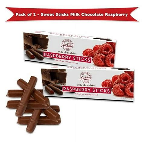 Sweets Raspberry Milk Chocolate Sticks 2 Pack Chocolate Candy