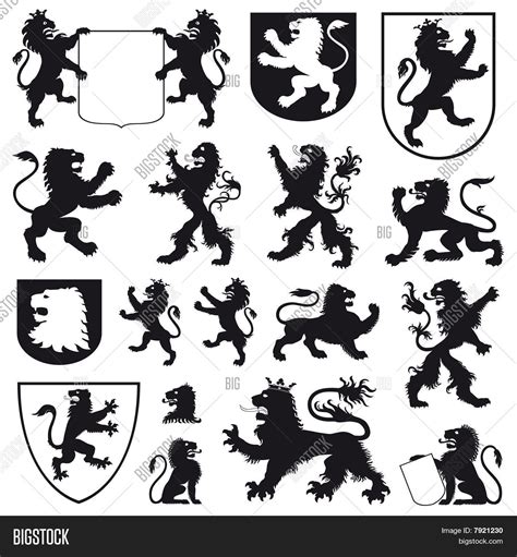 Silhouettes Heraldic Vector And Photo Free Trial Bigstock