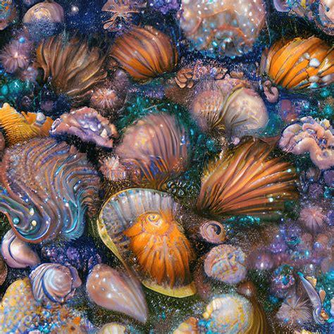 Stunning Whimsical Underwater Rendition Of A Colorful Coral Reef With
