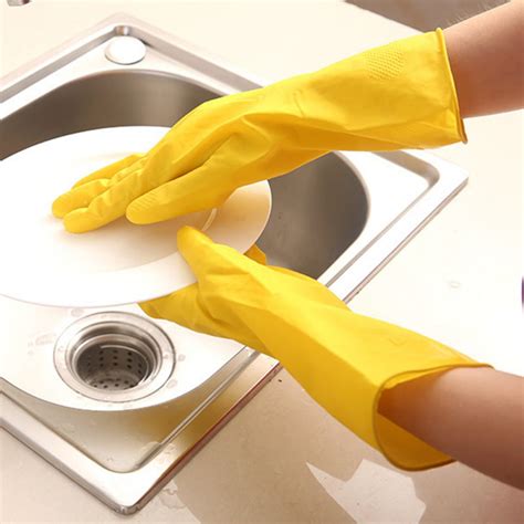 Household Dish Washing Washing Clothes Rubber Gloves Latex Waterproof Housework Gloves Walmart