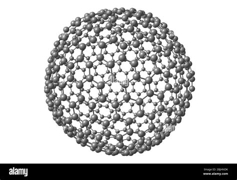 Fullerene Molecular Model C540 On White Background Stock Photo Alamy