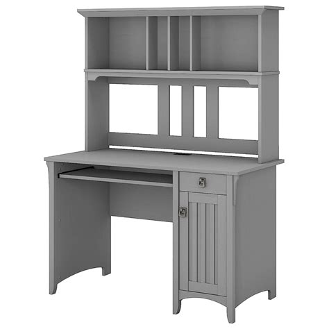 Bush Furniture Salinas Computer Desk With Hutch In Cape Cod Gray
