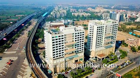 Mayur Vihar With Crowne Plaza Hotel In Delhi Aerial View Youtube