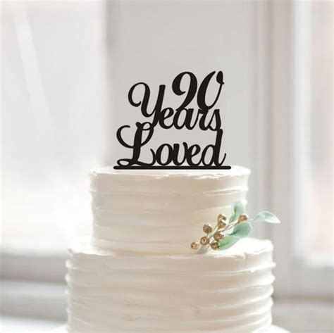 The most common 90th birthday cake material is paper. 90th Anniversary Wdding Cake Topper,90th Happy Birthday ...