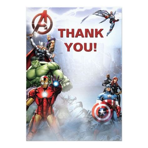 Avengers Birthday Card Template