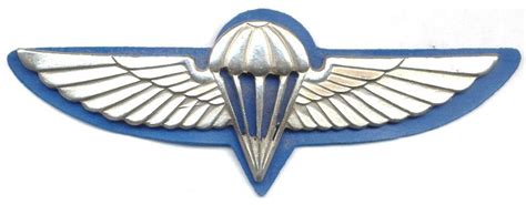 Israel Idf Parachute Qualification Wings Basic Blue Backing Zahal