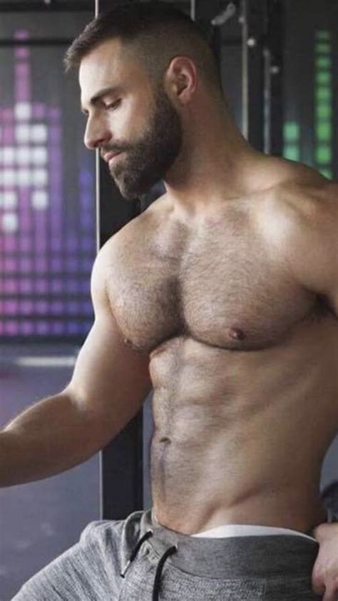 Shirtless Male Muscular Jock Hairy Chest Beard Nice Smile The Best Porn Website