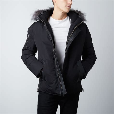 Hooded Down Oxford Jacket // Black (S) - Point Zero - Touch of Modern
