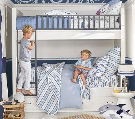 Nautical Shark Kids Sheet Set Surf Style Bedroom Toddler Bed Boy