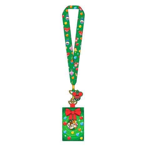 Lf Disney Chip And Dale Ornaments Lanyard W Pu Cardholder Collection