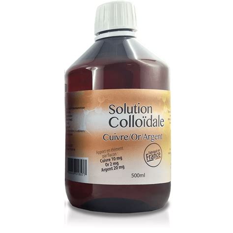 Solution Cuivre Or Argent Colloïdal 500ml Dr Theiss