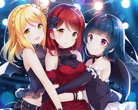 3 Anime Girls Blonde Anime Girl