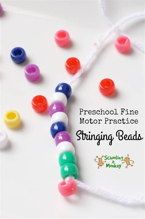 Stringing Beads Activity For Preschool With Images Stem Activities