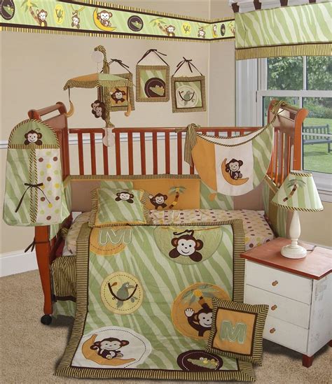 To have sweet and whimsical baby comforters or crib bedding sets in animal prints, go for a monkey theme and jungle patterns in true rainforest style! Amazon.com : Musical Mobile for Jungle Monkey Green Baby ...